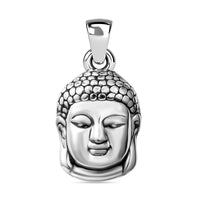 Buddha Head Pendant in Sterling Silver 2.25 grams