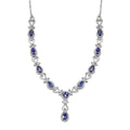 D'Joy AAA Tanzanite 2.65 ctw Necklace in Platinum Over Sterling Silver, Princess Necklace, Drop Necklace 18-20 in - Sticky add to cart bar
