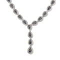 STS Closeout 6.93 ctw Black Diamond and Diamond Necklace 20 inch in Sterling Silver - Sticky add to cart bar