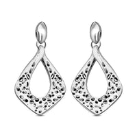 Hammered Earrings in Sterling Silver 8.19 Grams