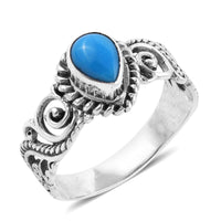 Bali Legacy Sleeping Beauty Turquoise 0.90 ctw Ring in Sterling Silver (Size 6.0)