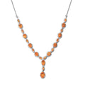 Salamanca Fire Opal Platinum Over Sterling Silver Y-Shape Necklace (18-20 in) 3.35 ctw - Sticky add to cart bar