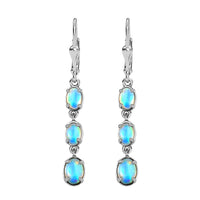 2.30 ctw Ethiopian Welo Opal Lever Back Earrings in Platinum Over Sterling Silver
