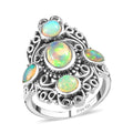 Premium Ethiopian Welo Opal Ring in Sterling Silver 1.25 ctw - Sticky add to cart bar