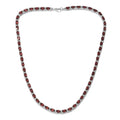 Mozambique Garnet, Cambodian Zircon Platinum Over Sterling Silver Necklace (18 in) TGW 33.70 cts. - Sticky add to cart bar