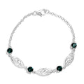 Emerald Crystal Bracelet in Sterling Silver (7.25 In) - Sticky add to cart bar