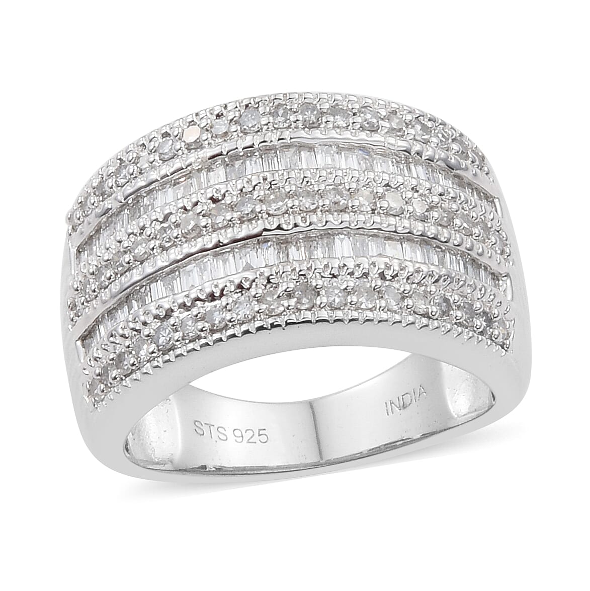 0.75 ctw Diamond Ring in Sterling Silver