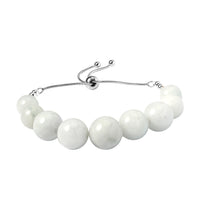 Natural Jade 38.85 ctw Beaded Bolo Bracelet in Sterling Silver