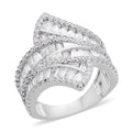 Simulated Diamond Ring in Silvertone 5.10 ctw - Sticky add to cart bar