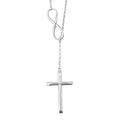 Cross Infinity Lariat Necklace 16-18 Inch in Sterling Silver 4.10 Grams - Sticky add to cart bar