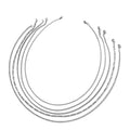 Set of 5 Figaro, Curb, Popcorn, Bismark and Box Chains 20 Inches in Stainless Steel - Sticky add to cart bar