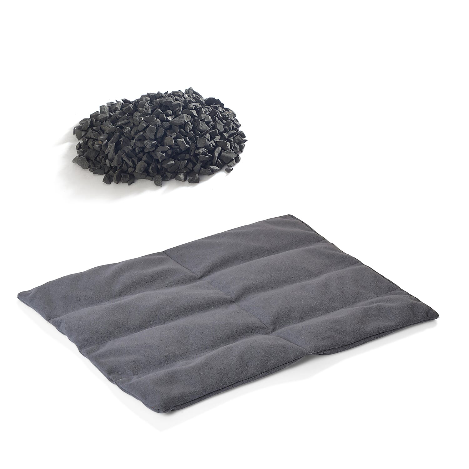 Natural Shungite Pillow (16x11) with Matching Case(18x13.5) 2lb, Gray