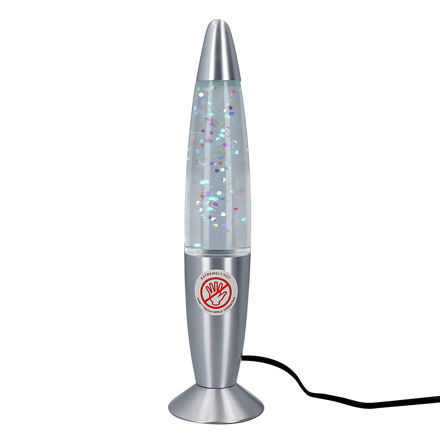 Red Groovy Wax Lava Motion Lamp with Aluminium Base (14 in)