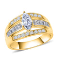 Simulated Diamond Ring in SS - Sticky add to cart bar