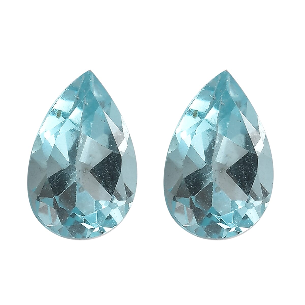 AA Green Apatite Set of 2 (Pear 6x4 mm) 0.70 ctw Loose Gemstone