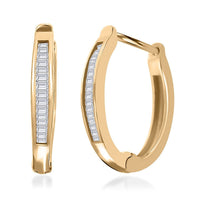 Diamond G-H I3 Earrings in 14K Yellow Gold Over Sterling Silver 0.25 ctw