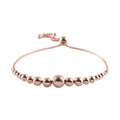 Artisan Crafted 14K RG Over Sterling Silver Beaded Bolo Bracelet (4.50 g) - Sticky add to cart bar