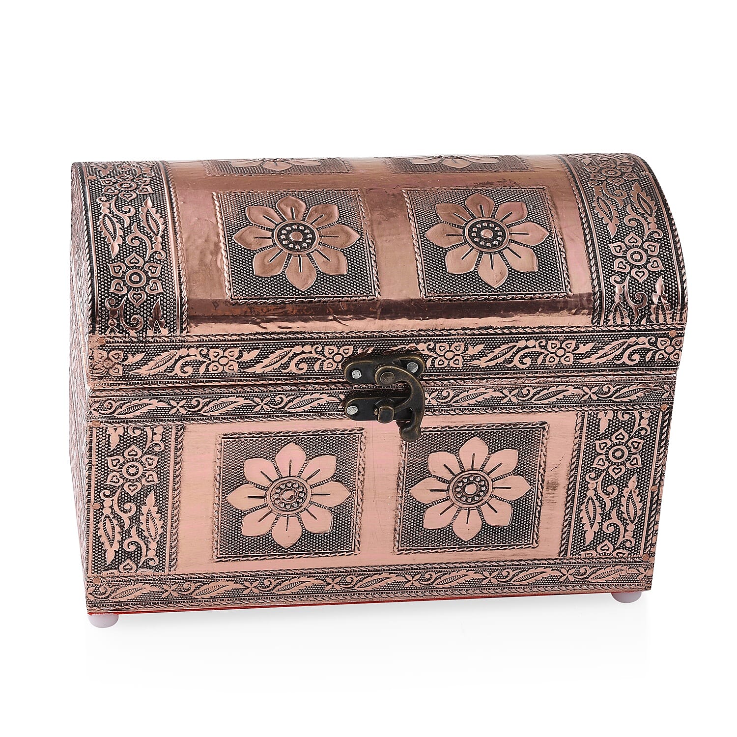 Handcrafted Treasure Box in Rosetone with Scratch Protection Interior