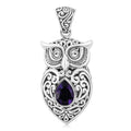 Bali Legacy Amethyst 2.35 ctw Owl Pendant without in Sterling Silver - Sticky add to cart bar