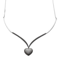 1.25 ctw Diamond and Natural Champagne Diamond Necklace 20 Inch in Platinum Over Sterling Silver