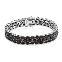 Shungite Cluster Bracelet in Platinum Over Sterling Silver (8.00 In) 33.60 ctw