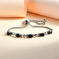 Multi Gemstone Bolo Bracelet in Stainless Steel 2.50 ctw
