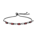 Multi Gemstone Bolo Bracelet in Stainless Steel 2.50 ctw - Sticky add to cart bar