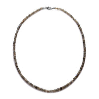 Malagasy Labradorite Beaded Necklace 18 Inches in Sterling Silver 37.00 ctw