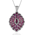 Orissa Rhodolite Garnet Necklace in Platinum Over Sterling Silver, Cocktail Pendant 6.25 ctw (20 Inches) - Sticky add to cart bar