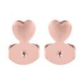 Rhodium Over Sterling Silver Heart Shape Earring Lifter Push Backs - Sticky add to cart bar