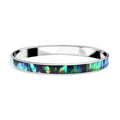 Abalone Shell Bangle Bracelet in Stainless Steel (8 in) - Sticky add to cart bar