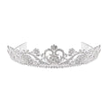 Value Buy Austrian Crystal Floral Heart Tiara in Silvertone - Sticky add to cart bar