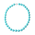 Lustrous White Shell Pearl Beaded Necklace 20 Inches with Magnetic Clasp in Silvertone - Sticky add to cart bar