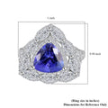 14K White Gold AAA Tanzanite, White Zircon Ring (Size 6.0) (5.50 g) 6.70 ctw - Sticky add to cart bar