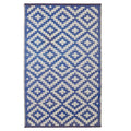 Navy, White Polypropylene Lattice Pattern Straw Mat - Sticky add to cart bar