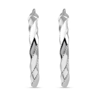 Twisted Hoop Earrings in Sterling Silver 3.68 Grams