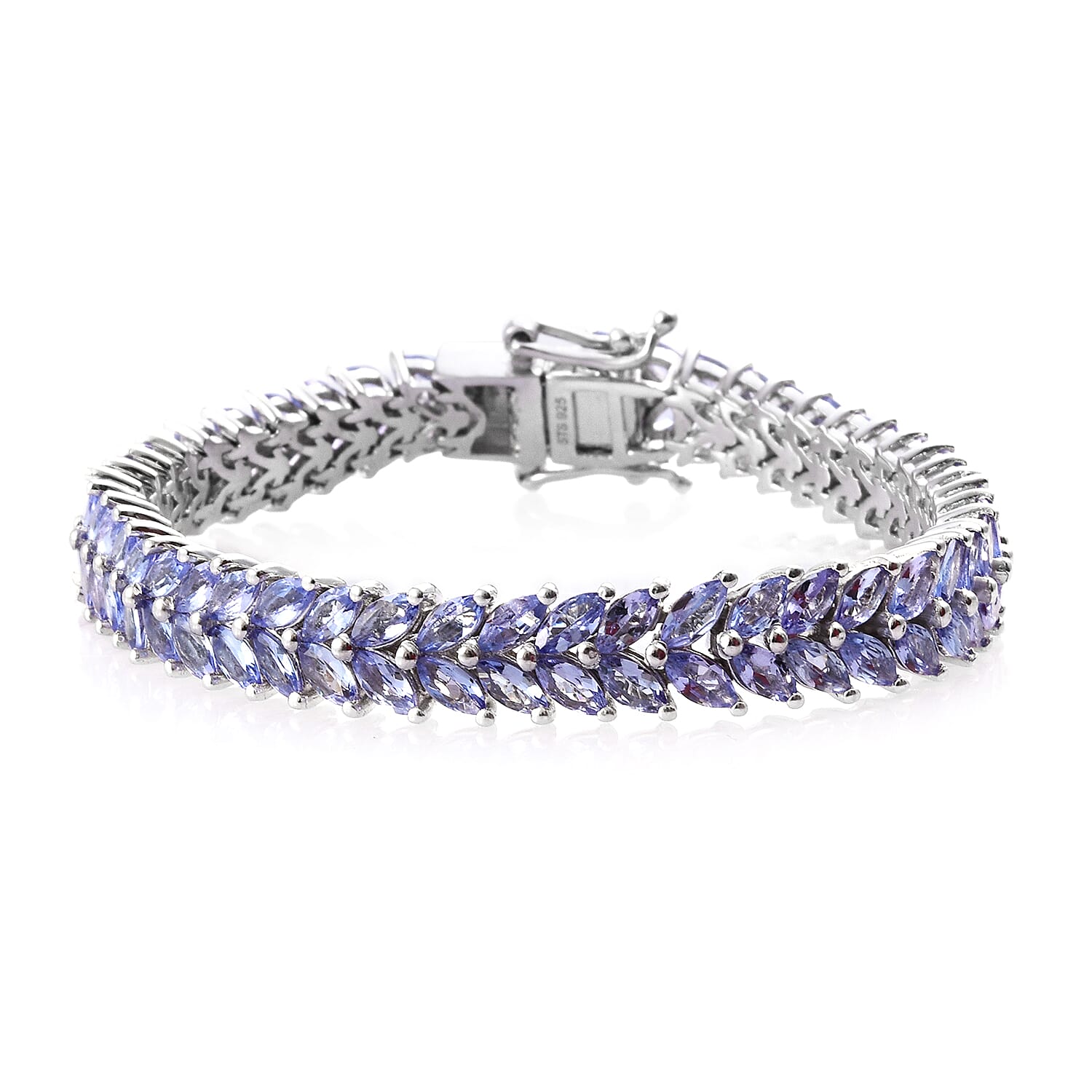 Tanzanite Bracelet in Platinum Over Sterling Silver (6.50 In) 11.30 ctw