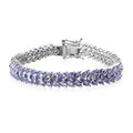 Tanzanite Bracelet in Platinum Over Sterling Silver (6.50 In) 11.30 ctw - Sticky add to cart bar