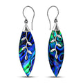 Abalone Shell Dangle Earrings in Sterling Silver, Drop Silver Earrings, Beach Fashion Jewelry - Sticky add to cart bar