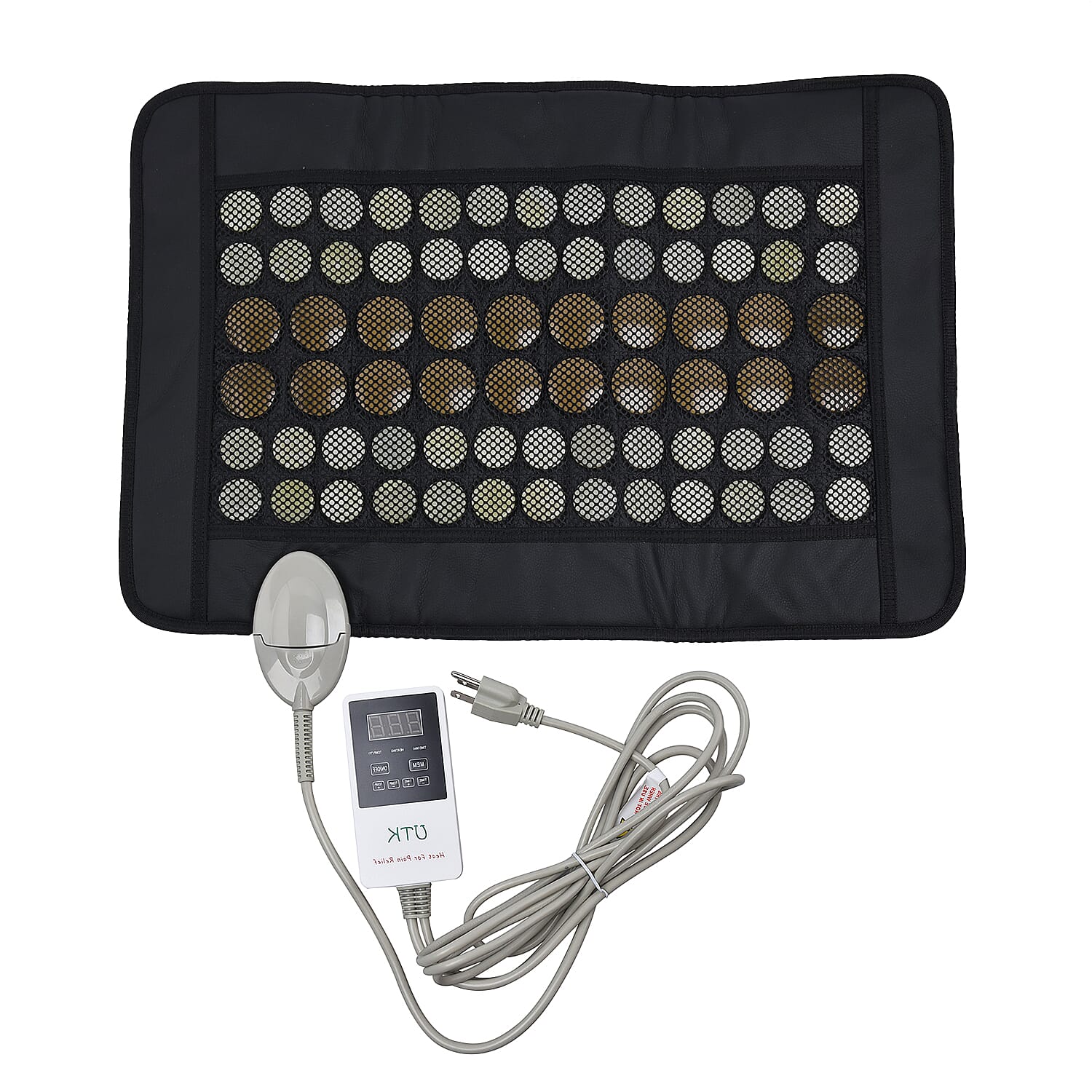 UTK Far Infrared Natural Jade and Tourmaline Heating Pad with Free Bonus Cover Approx. 3580cts