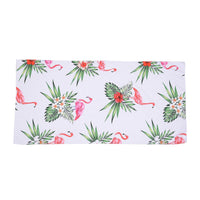 White, Flamingo Pattern Beach Towel (29x62, Polyester)
