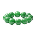 Green Jade 15-17mm Beaded Stretch Bracelet 620.00 ctw - Sticky add to cart bar