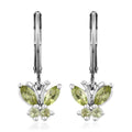 Brazilian Citrine 0.65 ctw Dangle Drop Earrings in Stainless Steel Sterling Silver, Citrine Butterfly Earrings - Sticky add to cart bar