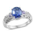 Kashmir Kyanite and Multi Gemstone Ring in Platinum Over Sterling Silver (Size 8) 3.50 ctw - Sticky add to cart bar