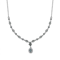 1.75 ctw Narsipatnam Alexandrite and Cambodian Zircon Necklace 18 Inch in Platinum Over Sterling Silver