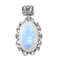 Artisan Crafted Rainbow Moonstone Pendant in Sterling Silver 21.00 ctw - Sticky add to cart bar