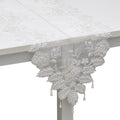 Homesmart White Full Lace & Embroidered Polyester Table Runner with Beaded - Sticky add to cart bar