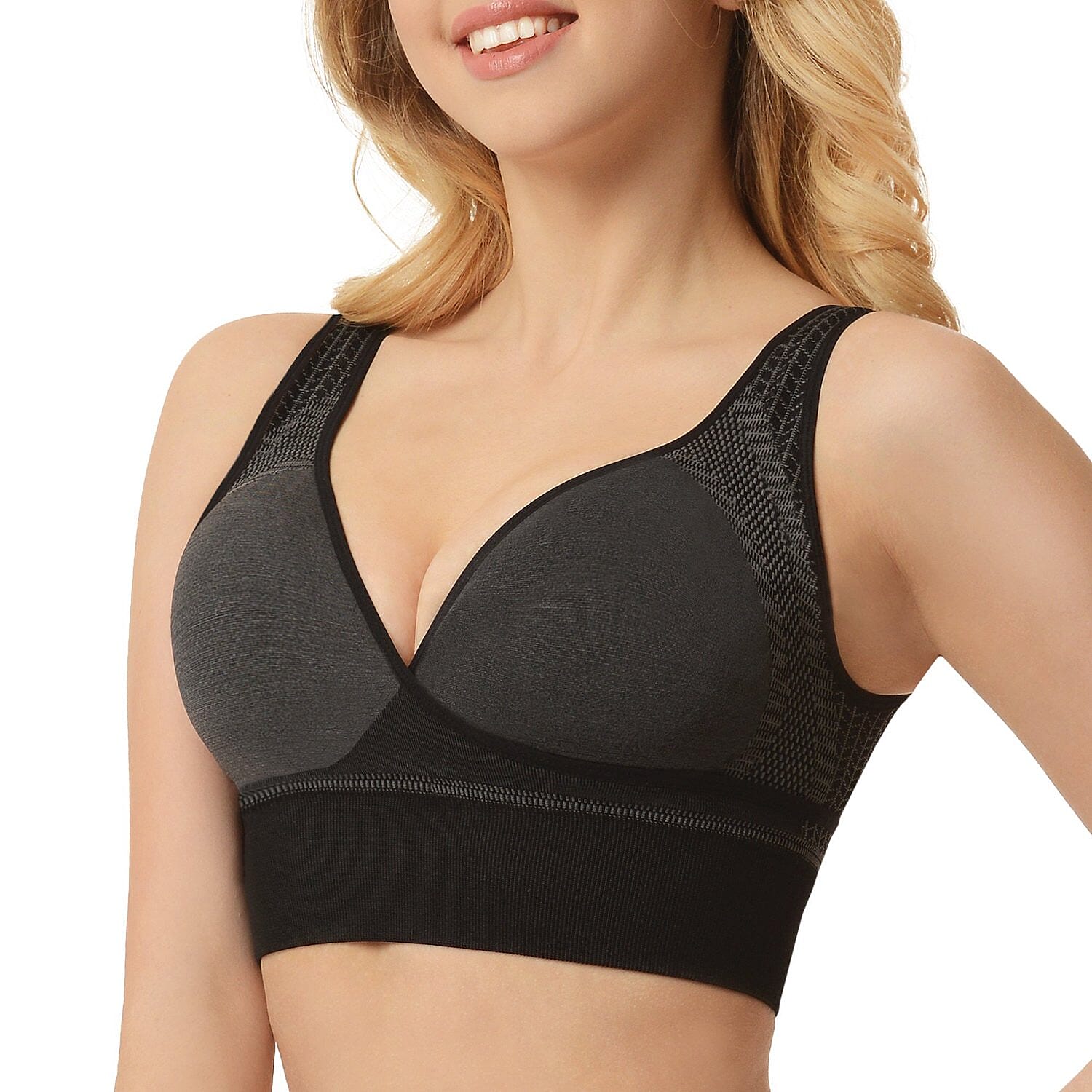 SANKOM Patent Classic Support & Posture Bra - (S-M, Black)