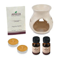 ARVEDA Lavender Fragrance Gift Set (Ceramic Aroma Oil Burner, 2x Fragrance Oils, 2 Tea Light Candles, & Fragrance Sachet) - Sticky add to cart bar