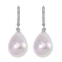 Shell Pearl Earrings in Sterling Silver